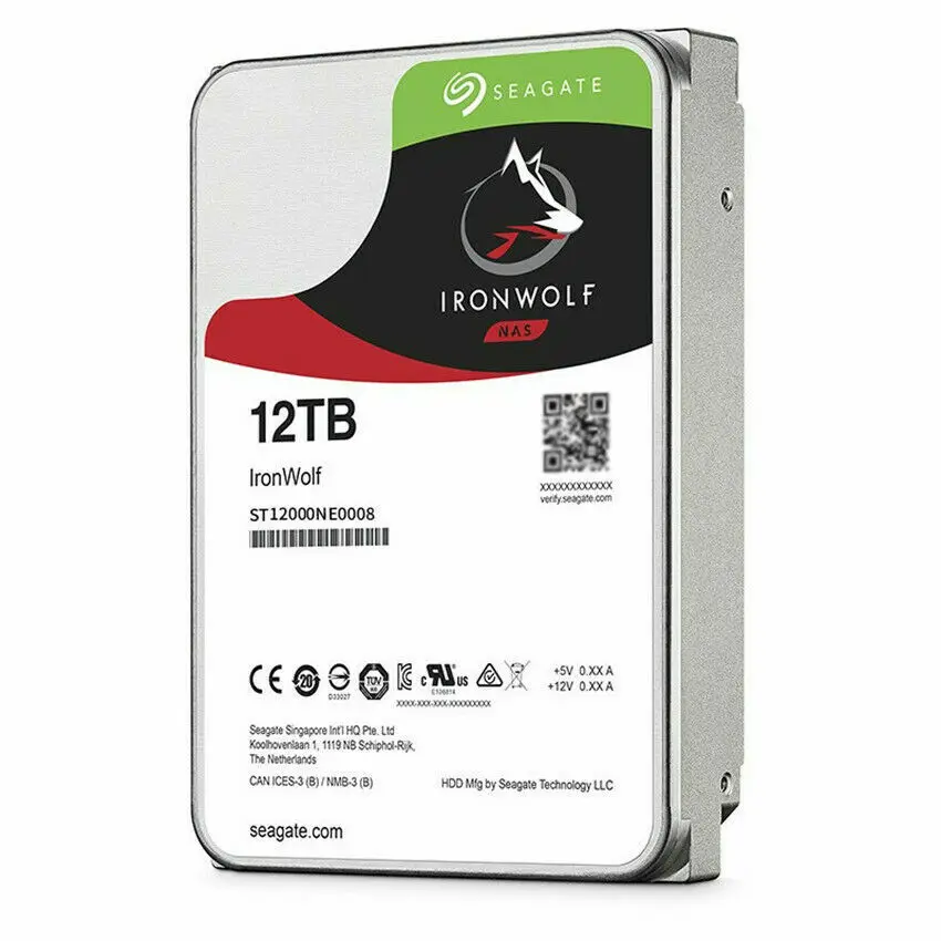 IronWolf Pro NAS HDD para Seagate ST12000NE0008, 12TB, 7200RPM, SATA, 6 Gbps, 3.5 