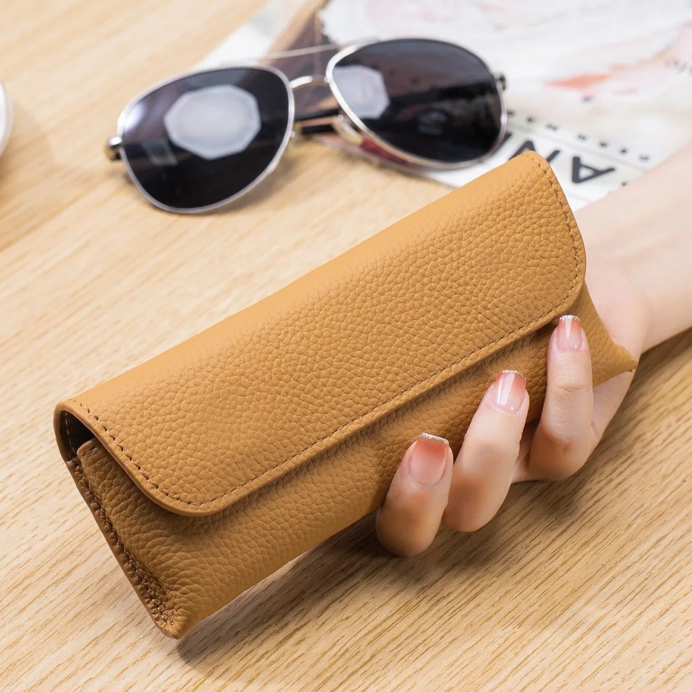 Premium Genuine Leather Eyewear Storage Pouch & Protector