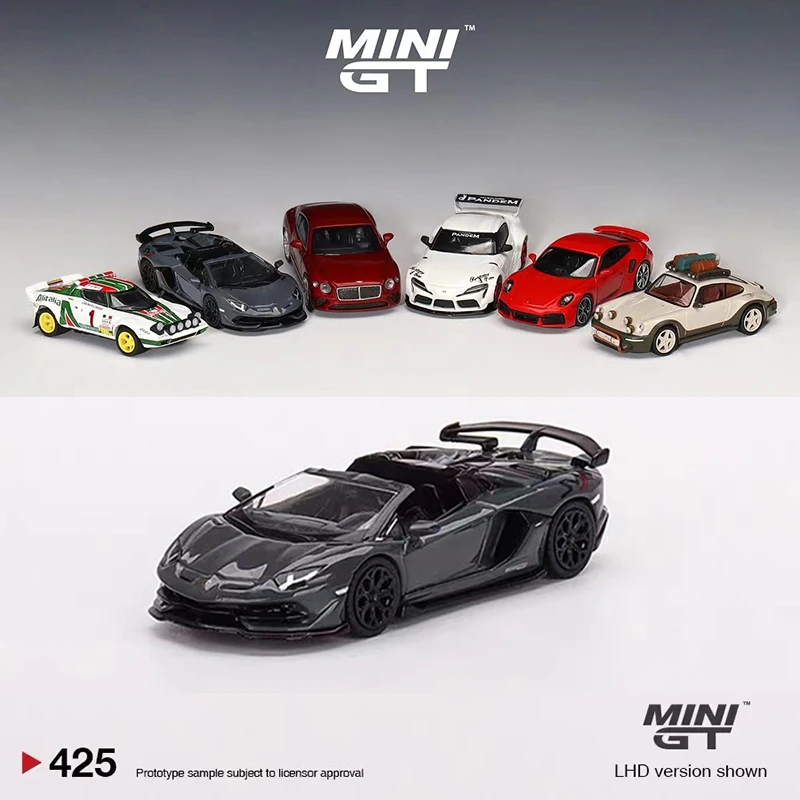 

MINI GT 1:64 Model Car Lambor Aventador SVJ Roadster Griglo Telesto# 425 LHD