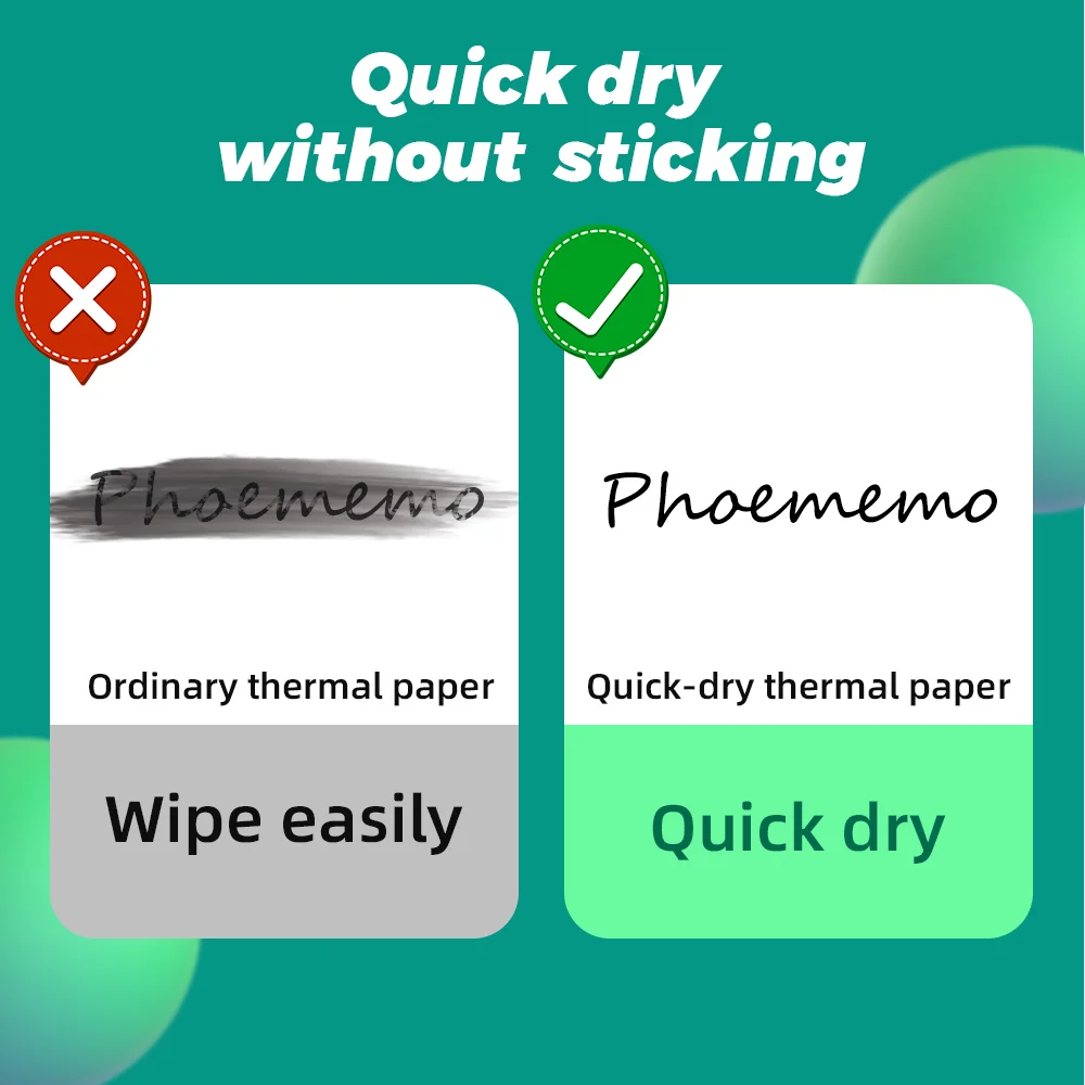 100 sheet Phomemo Official Thermal Paper A4 Thermal Fax Machine Paper Keep for 10 Years Fold Paper for M08F A4 Printer 210X297mm — view 3