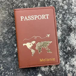 Chic Personalized Engraved Passport Holder (Yellow)