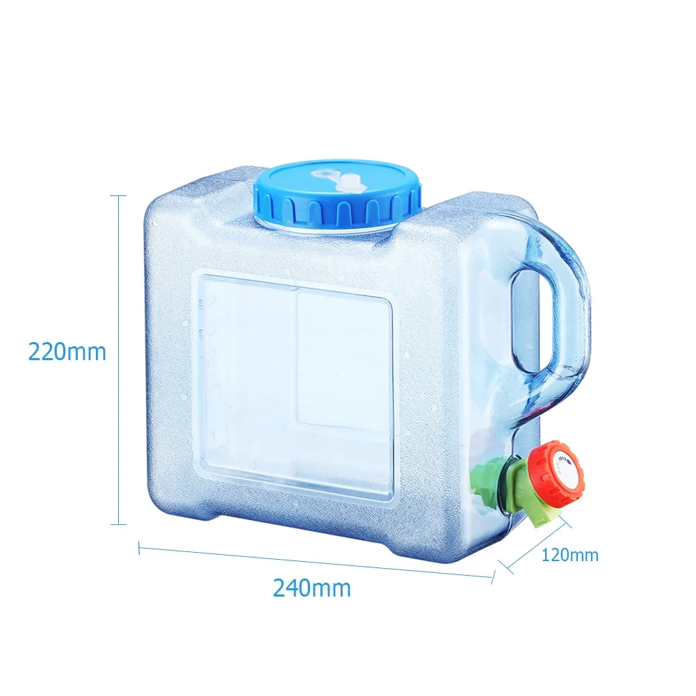 5/7.5/10/12/15L Camping Water Container with Faucet Water Carrier Canister Portable Large Capacity Tank Outdoor Bucket water bucket