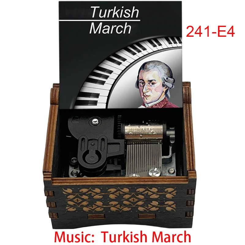 Mozart Rondo Alla Turca Turkish March Mechanical Music box 18 note for Teens Kids Birthday Christmas New Year Gift