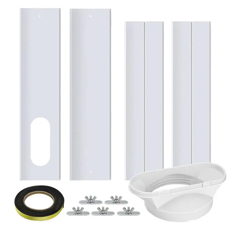 AirLock Window Seal For Portable Air Conditioner Flexible Cloth Sealing Plate Window Seal Adhesive Adjustable Ventilation Kit