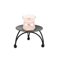 Metal Round Desktop Candlestick Room Decoration Tripod Stand Halloween Candle Holder Home Hand Craft Stone Crystal Ornament Base 4