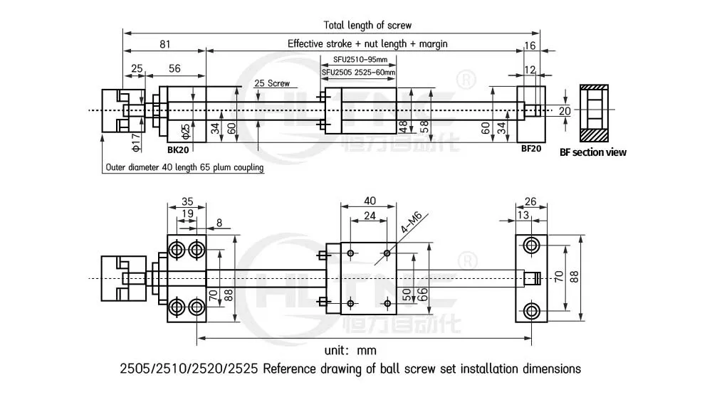 EU warehouse Ball screw SFU1605 / SFU1610 300mm-1600mm end machined with BK12 BF12 + DSG16H + coupling + HM12-57 mount for cnc Pneumatic Parts