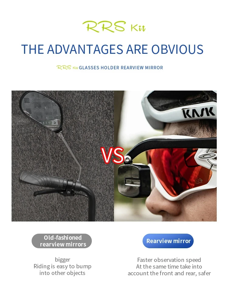 Description Picture 4 of itemRrskit Bicycle Goggles Rearview Mirror Cycling Sun Glasses Rearview Mirror Wide Range Reflector Adjustable Bike Back Sight