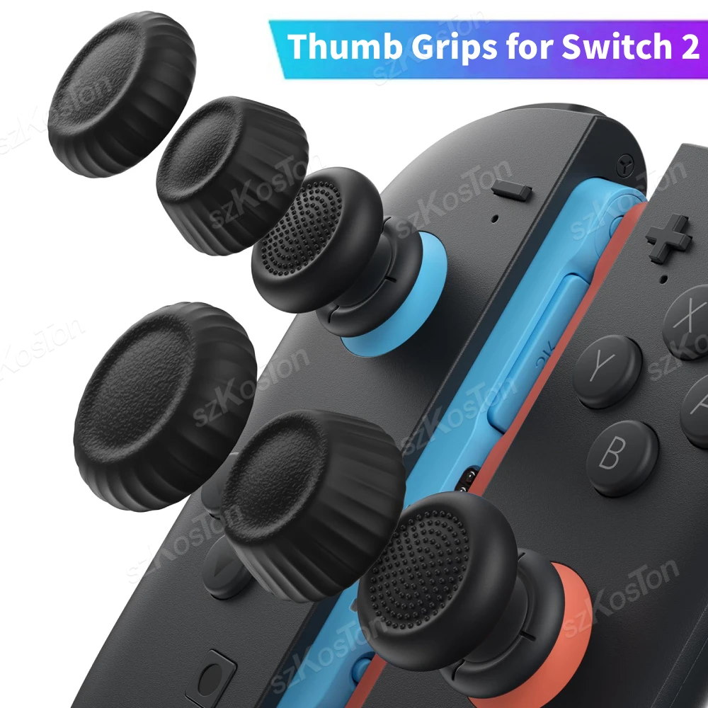 Thumb Grips Caps for Switch 2 Joycon Ergonomic Design Enhanced Gaming Experience JoyStick Grip Cover for Switch2 Accessories
