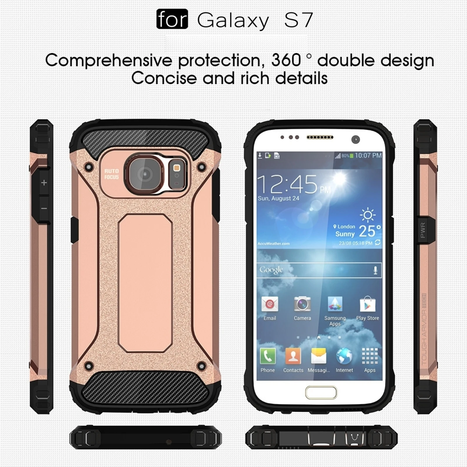 Phone Case For Galaxy S7 / G930 Tough Armor TPU + PC Combination Case
