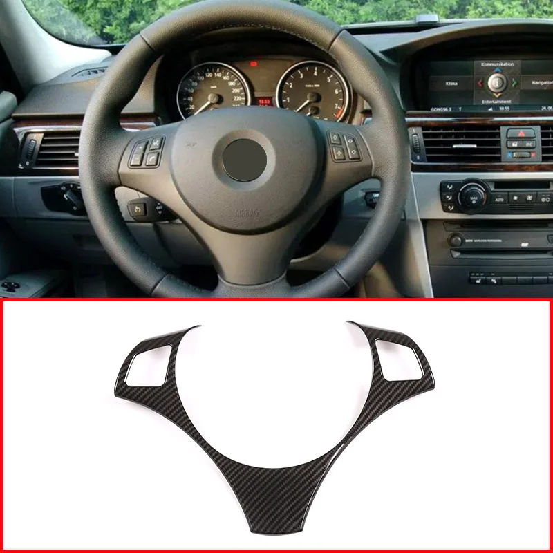 

Car Steering Wheel Decoration Cover Trim Frame Sticker for BMW E90 3 Series 2005-2012 Car Accessories