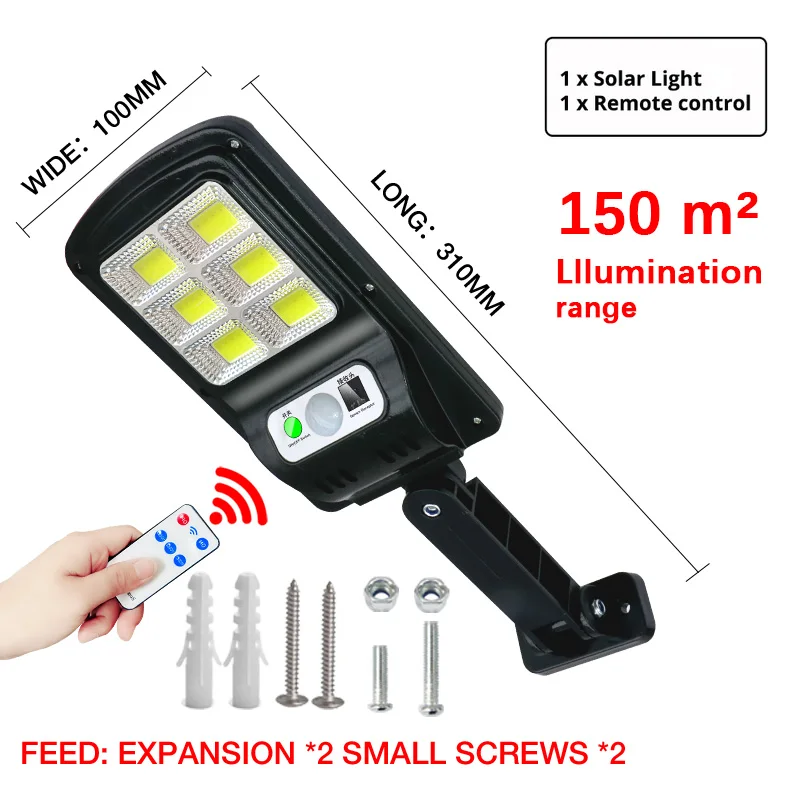 Outdoor Spotlights LED Street Floodlight Solar Panel Lighting Lamp Road Lamp Wireless Outdoor Waterproof Road light 20 hours