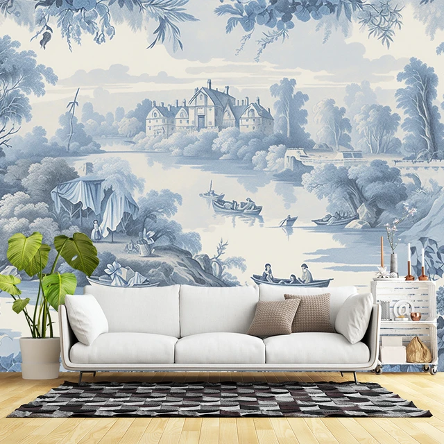 Grand sticker mural chinois de la montagne Patricia, stickers muraux,  décoration pour salon, chambre d'enfant - AliExpress