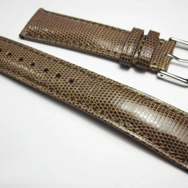 

18 19 20 21 22mm Handmade Italy Lizard Skin Leather Watchband Men Vintage Really Bracelet Wrist Band Thin Strap High Grade Belt