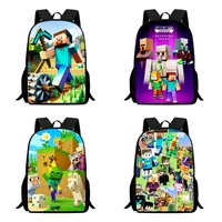 Mochila Mini-Craft School Backpack ,Cartoon Mine-C-Craft Child Backpack for Boys Girls ,Large Capacity Video Games School Bags 1