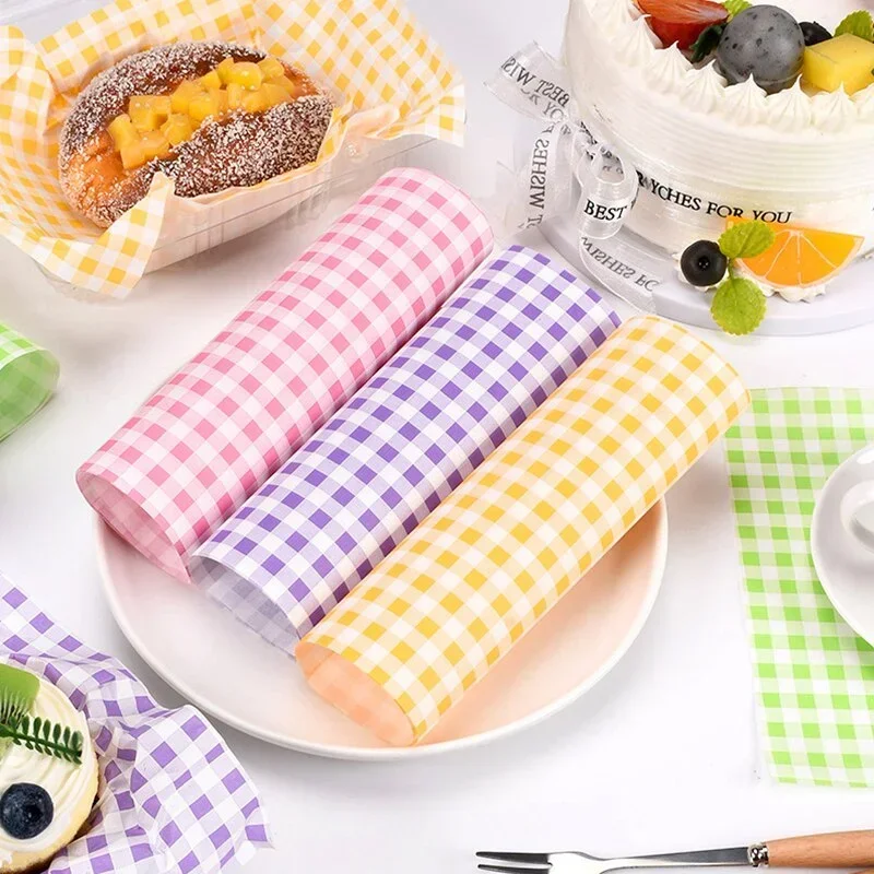 100pcs Oil-Proof Waxed Food Paper for Bread, Sandwiches, and Baking