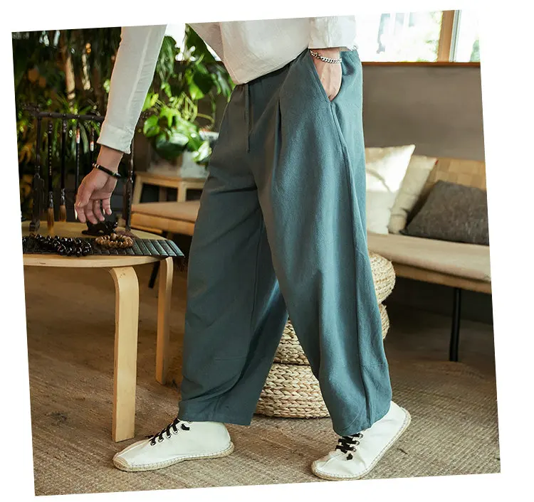 Streetwear Men's Joggers Sweatpants Loose Men Harem Pants Harajuku Style Ankle-Length Trousers Woman  Leg Pants Big black khakis