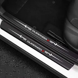 Car Door Threshold Sill Anti Scratch Protector Sticker for Dodge Durango Logo Carbon Fiber Rear Trunk Bumper Guard Decals