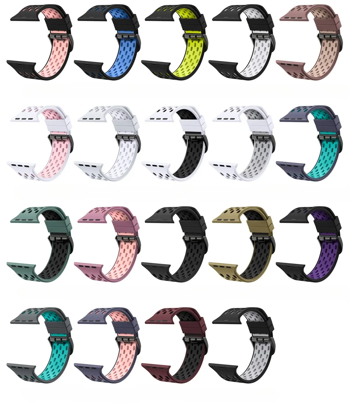 Watch Band For iWatch 42/44/45/49mm 38/40/41mm Silicone Watch Strap For Watch Series Ultra2 Se 9/8/7/6/5/4/3/2/1_voghion.com