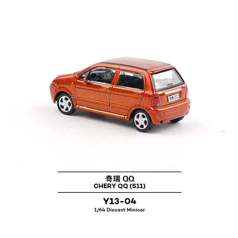 다이캐스트 오리지널 1:64 스케일 Chery QQ 시뮬레이션 합금 자동차 모델 컬렉션 장식 장난감 선물 기념품 디스플레이