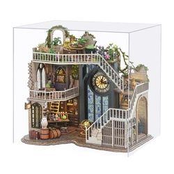 Deluxe Wooden Dollhouse 3D Puzzle Kit with Furniture (LV-003-B with covers)