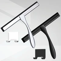 Window Wiper Silicone Rubber Shower Squeegee Blade with Suction Cup Hook Door Hanger 10'' 12'' 14'' inch Bathroom Household Tool 2