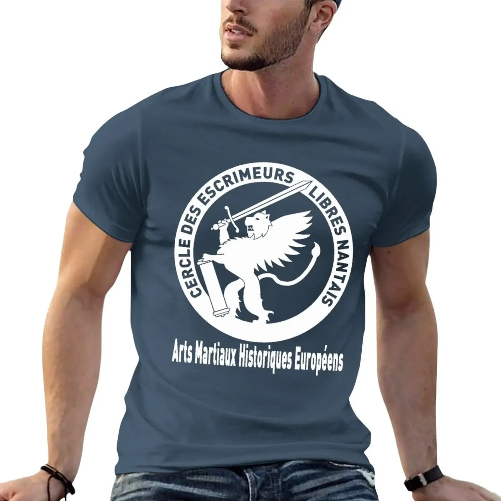 

Full white logo T-Shirt quick drying korean fashion graphics mens workout shirts