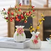 1pcs Handmade Creative Flower Vase Tea table decoration Flower vessels Small ornament Living room ceramic vase 6
