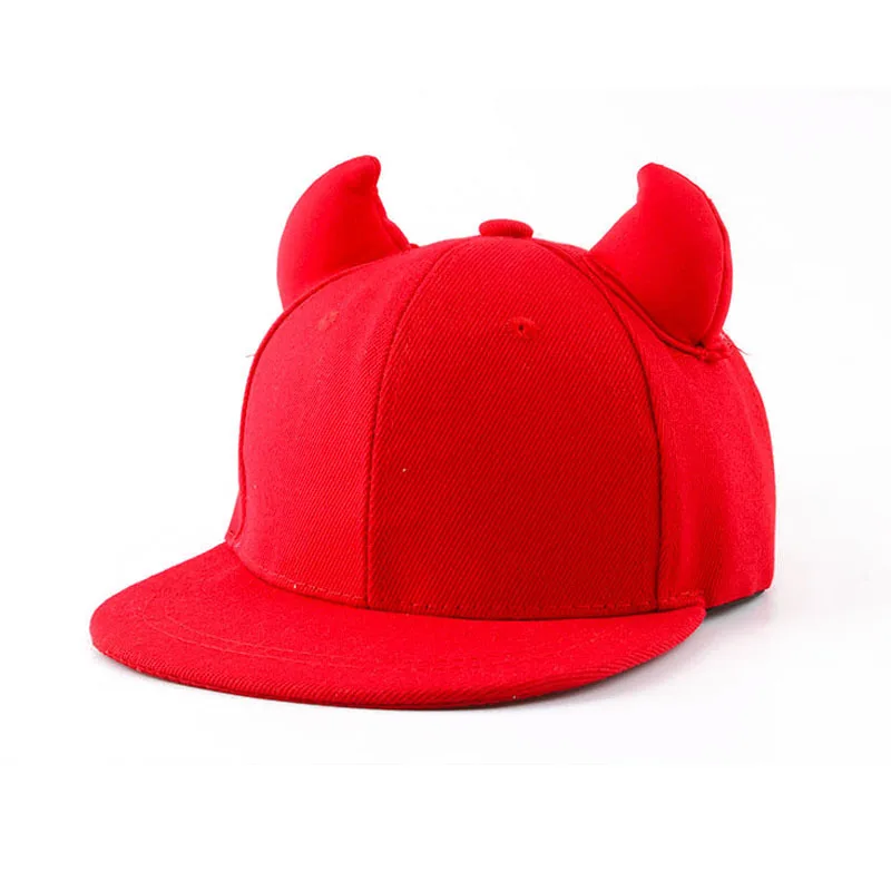 Unisex Solid Color Baseball Cap Devil Horn Decor Sunproof Hat for Spring  Summer Adult Outdoor Adjustable Cycling Hat - AliExpress