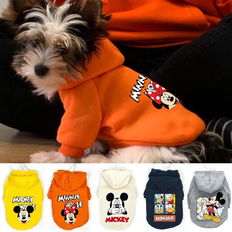 Disney-ropa de otoño para mascotas, sudaderas con capucha de Mickey y  Minnie para perros, abrigos de Bulldog Francés para cachorros, perros  medianos y grandes, sudadera para gatos - AliExpress