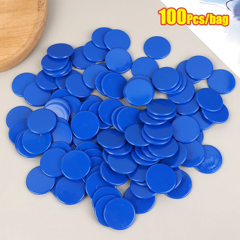 thumbnail image 2 of QXCFTW 200 Pcs Colored Bingo Chips, 20mm Plastic Counters, 6 Colours Plastic Tokens Coins, Numicons For Kids, Math Counting Education Game 2 of 11