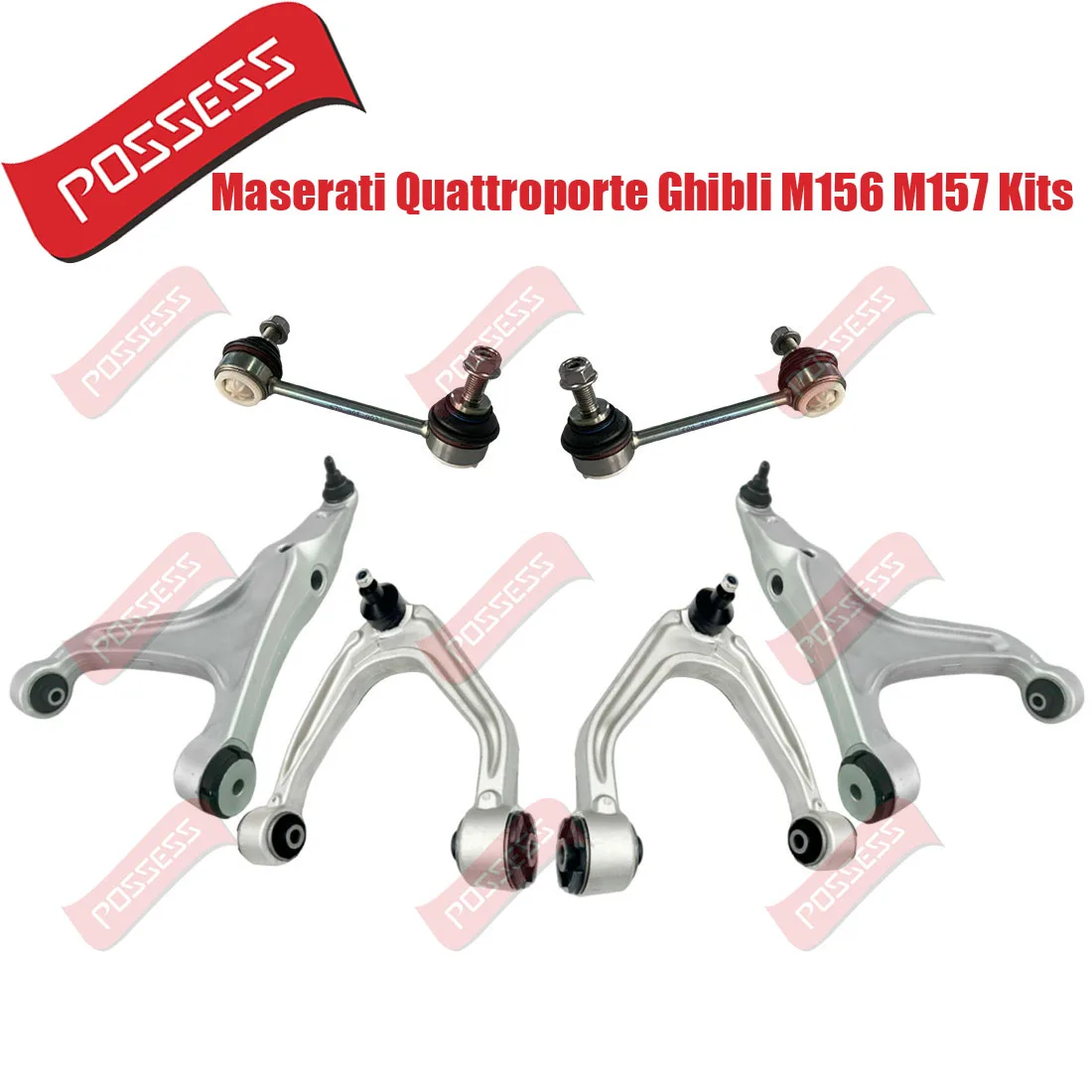 6PiecesFrontAxleSuspensionControlArmBallJointStabilizerLink