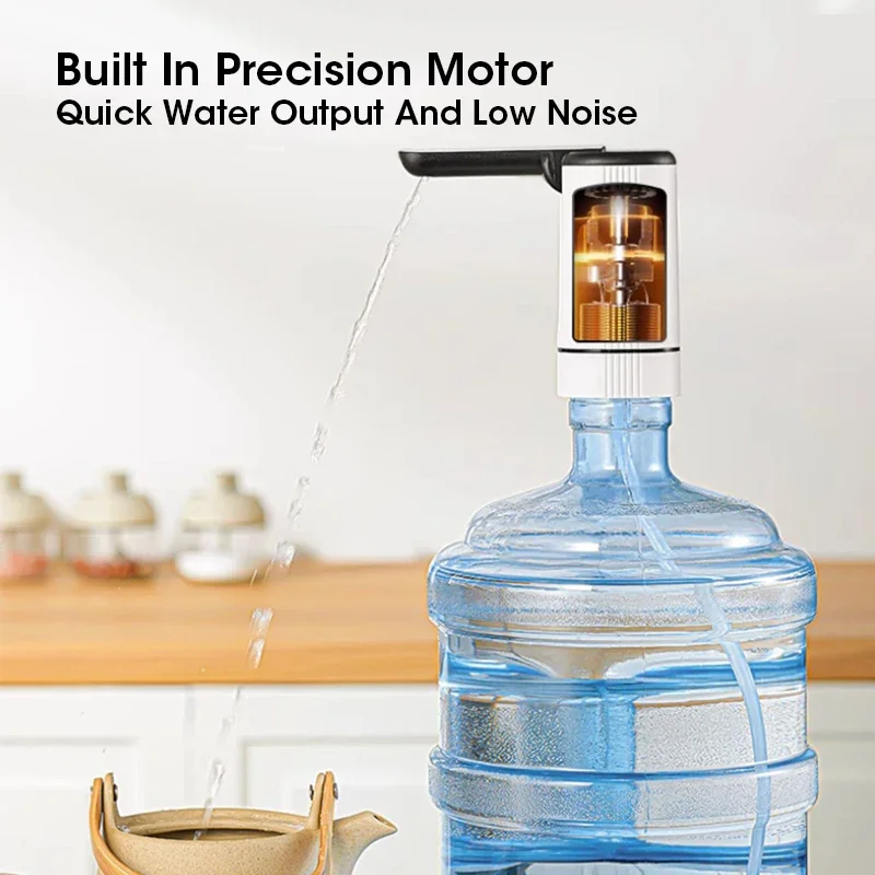 Gallon Bottle Water Pump Electric Water Dispenser USB Water Pump Foldable Automatic Water Pump Home Outdoor Electric Water Pump