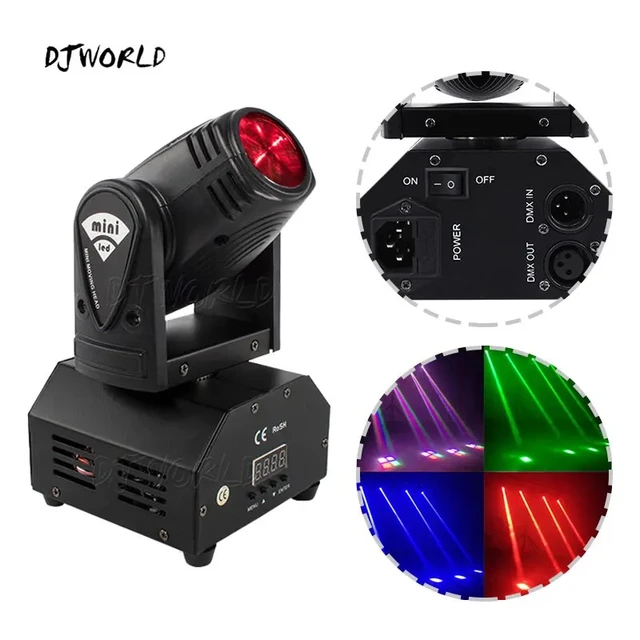 Lyre LED Spotlight DMX512 10W RGBW LED Nightclub Lights with Professional  for Party KTV Disco DJ