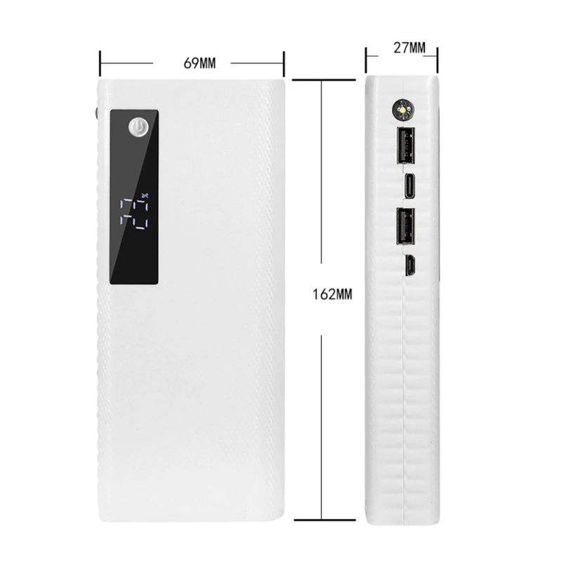 5 Slots 21700 Battery DIY Power Bank Shell 21700 Battery Power Case 5V/2.1A Dual Port Output Bank Case