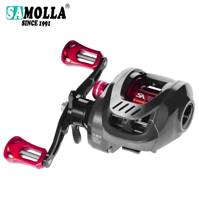 SAMOLLA Dual Brake System Baitcasting Fishing Reel High Speed 7.2:1 10kg  Magnetic And Centrifugal Brakes Fishing Tackle - AliExpress