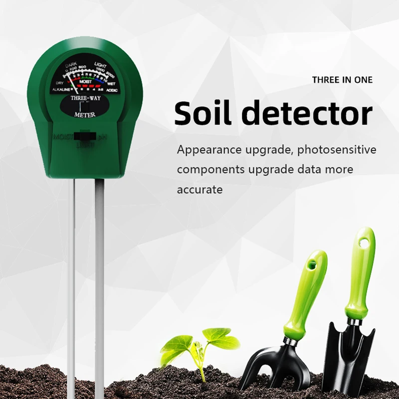Reswat Analog 3-in-1 Professional Tools Soil Detector PH Moisture Sunlight Tester Sensor Kits Suitable For Gardens Farms 2