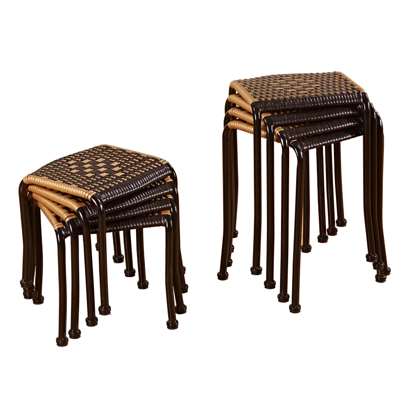 

Vine Woven Stools Woven Chairs Plastic Low Stools Small Benches Shoe Changing Stools Household Square Stools Creative Ideas