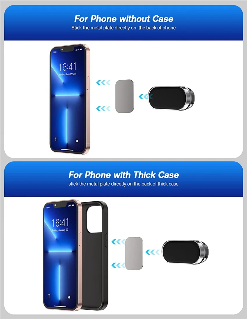 Metal Strong Magnetic Phone Holder 360 Rotating Car Phone Holder Stand Zinc Alloy Magnet Car in Support GPS Mount Phone Holder