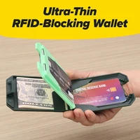RFID Blocking Card Holder, Slim Aluminum Card Case Tri-Fold Wallet for Credit Cards, ID, Passport -Gift for Men Women 〔YY26〕 - Image 3