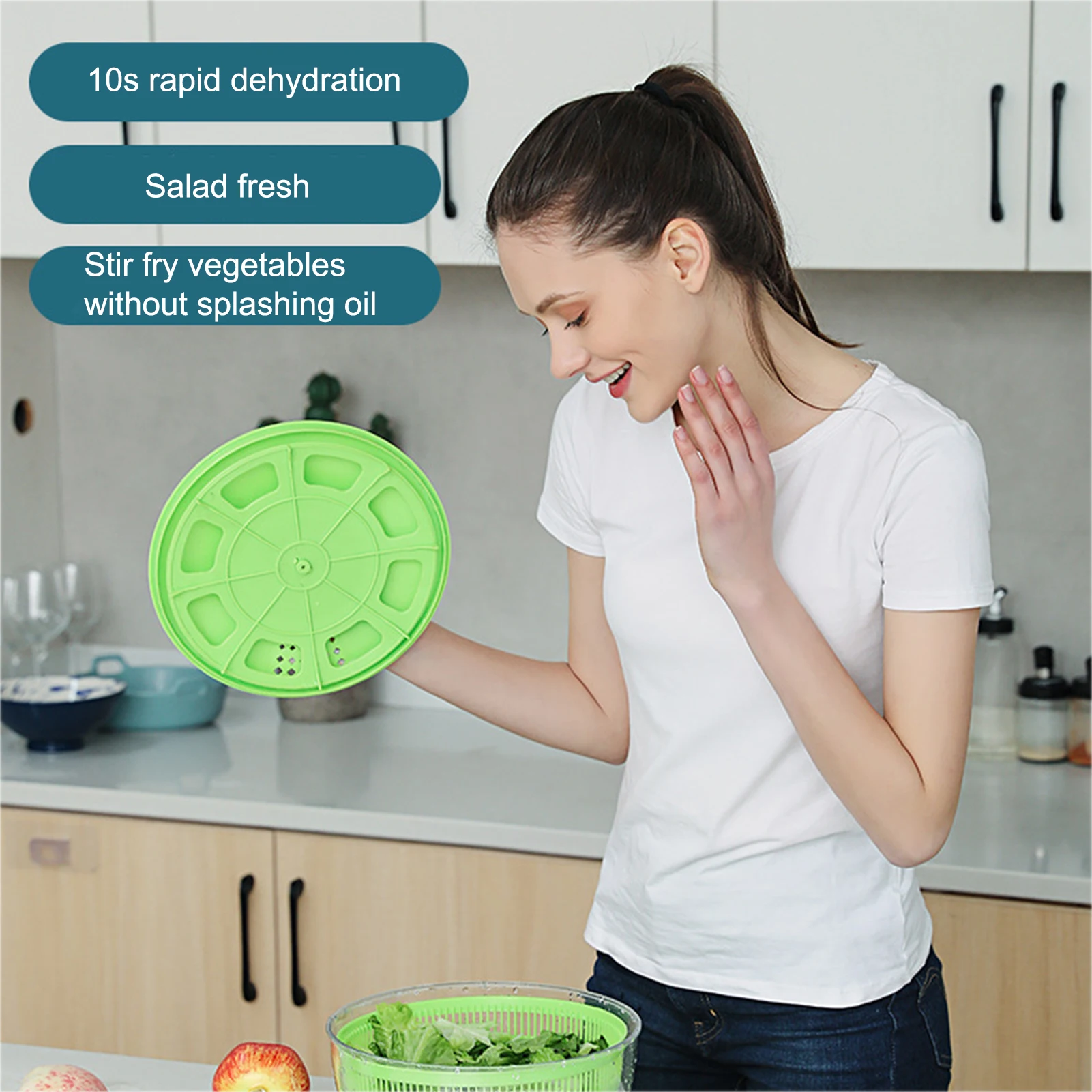 Large Salad Spinner Lettuce Vegetable Dryer Electric Vegetable