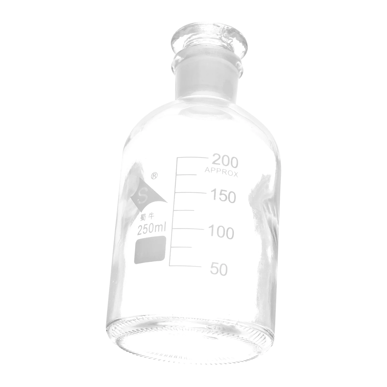Glass Reagent Bottle Chemicals Plant Decor with Cover Sample Laboratory Thickened glass reagent bottle