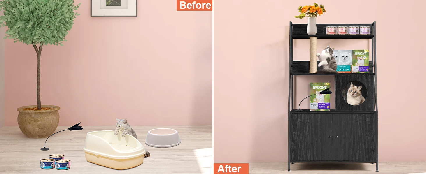 cat litter box enclosure