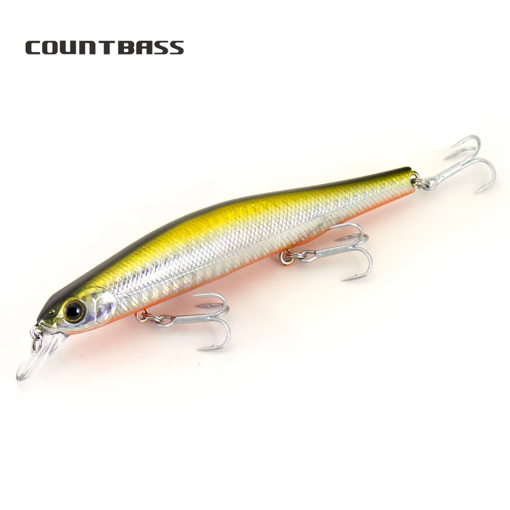 Countbass Slow Sinking Magnet Weight Minnow 110mm 4-21/64" 17.6g 5/8 oz. Dive 1.2m 4' Hardbait Fishing Lure