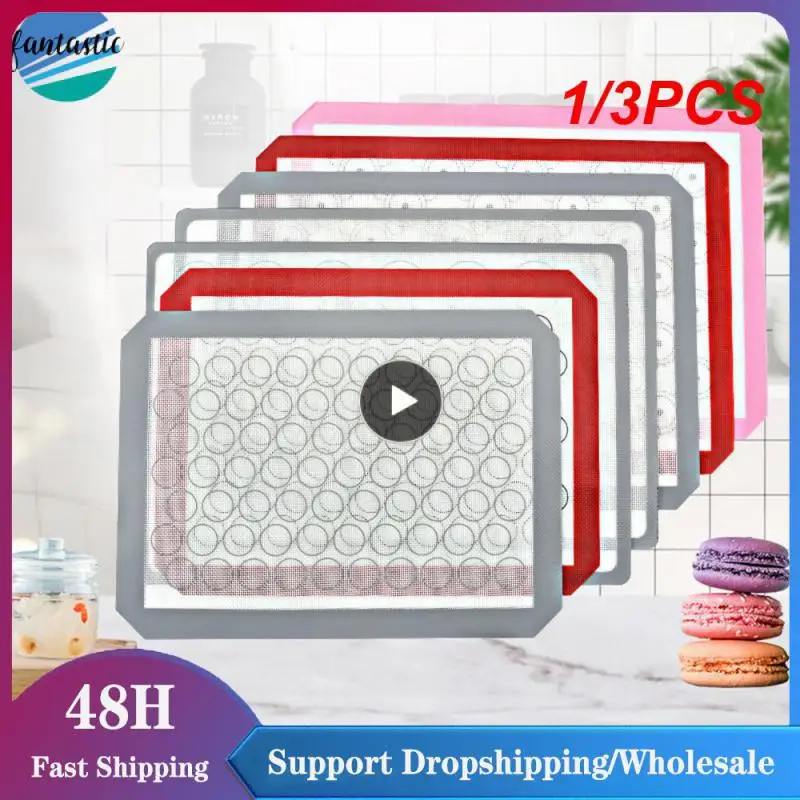 

1/3 шт., антипригарный круглый силиконовый коврик для выпечки