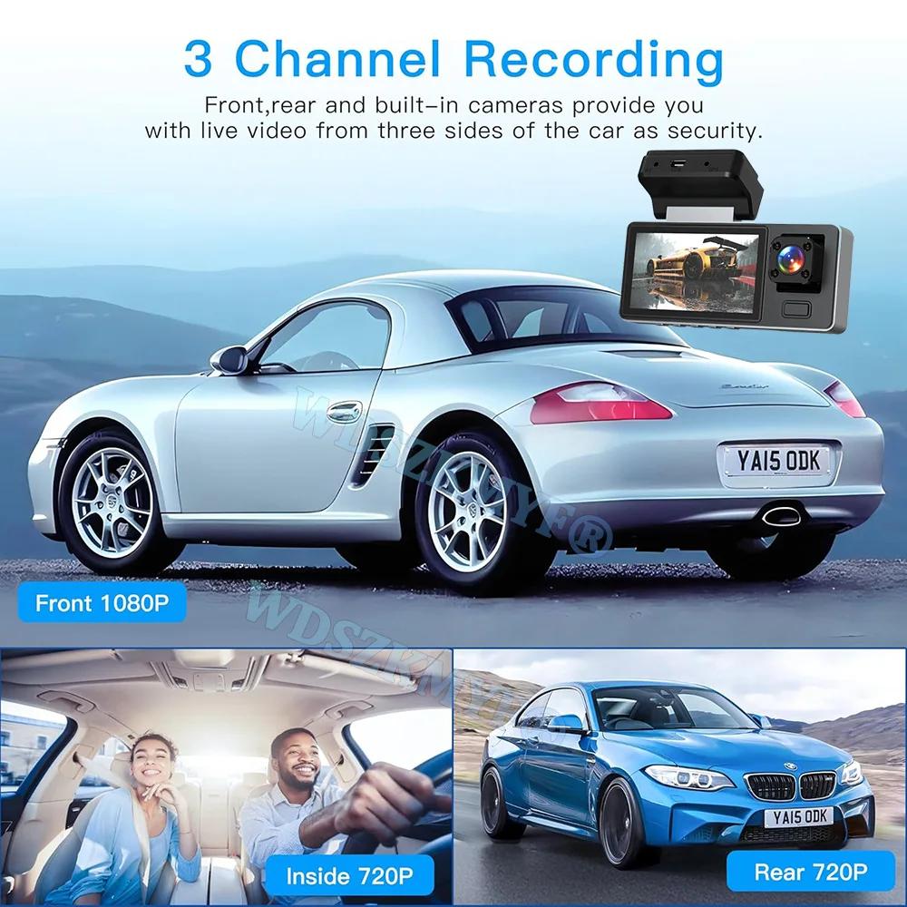 NEW 2/3Channel Dash Cam for Car 1080P WIFI Video Recorder Dashcam Car DVR Front Rear View Camera car recording Black Box