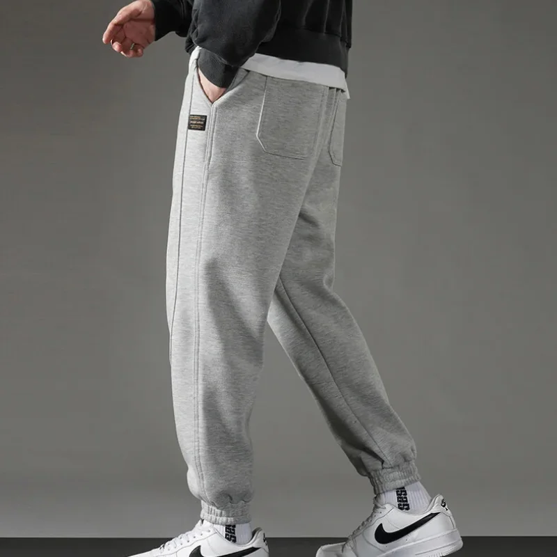 

2023 Autumn and Winter New Fashion Commuter Men's Clothing Splicing Pockets Trend Drawstring Versatile Solid Color Casual Pants
