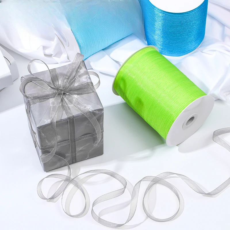 Elegant 3/8'' Organza Ribbon for Gift Wrapping and DIY Crafts - 10 meters