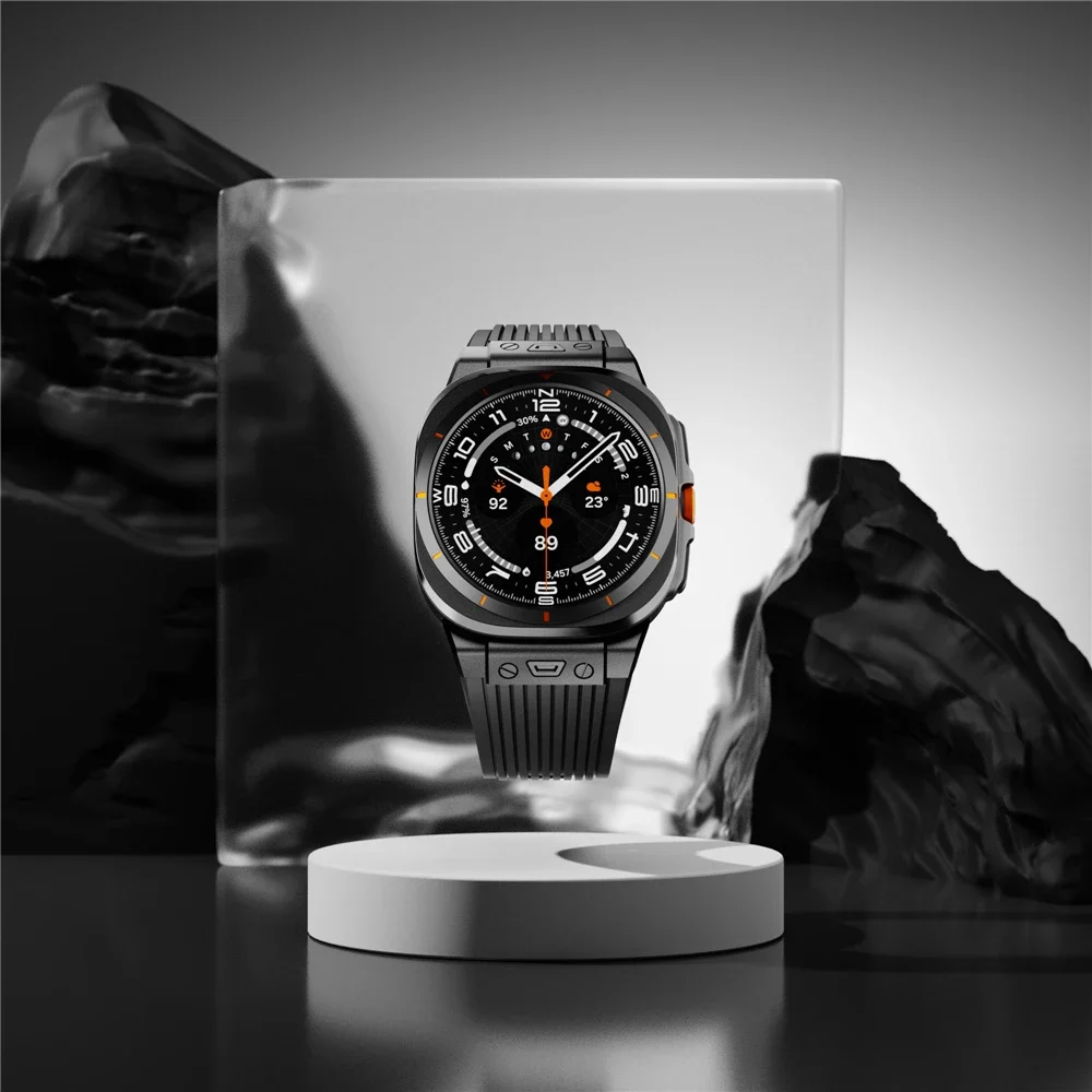 Luxury Silicone Band for Samsung Galaxy Watch Ultra 47mm Metal