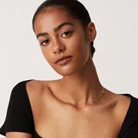 K Gold Plated Station Necklace Silver Plated Diamond Necklace For Women Simulated Diamond Necklaces Gift for Women CZ Chain 6