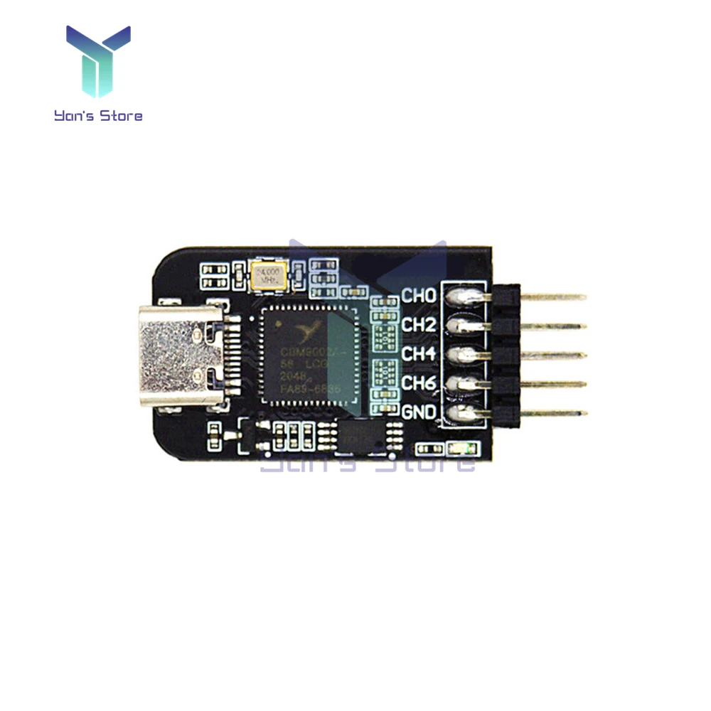 8 Channel Mini Logic Analyzer Type-C Interface MCU ARM FPGA Debugging Tool 16-24Mhz Sampling Logic Analyzer Support Windows/Mac 6